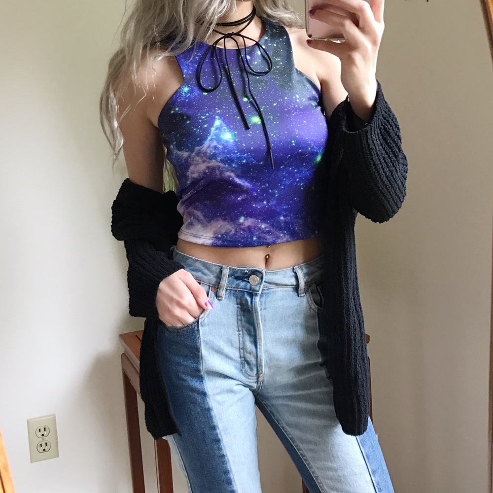 Galaxy Crop Top